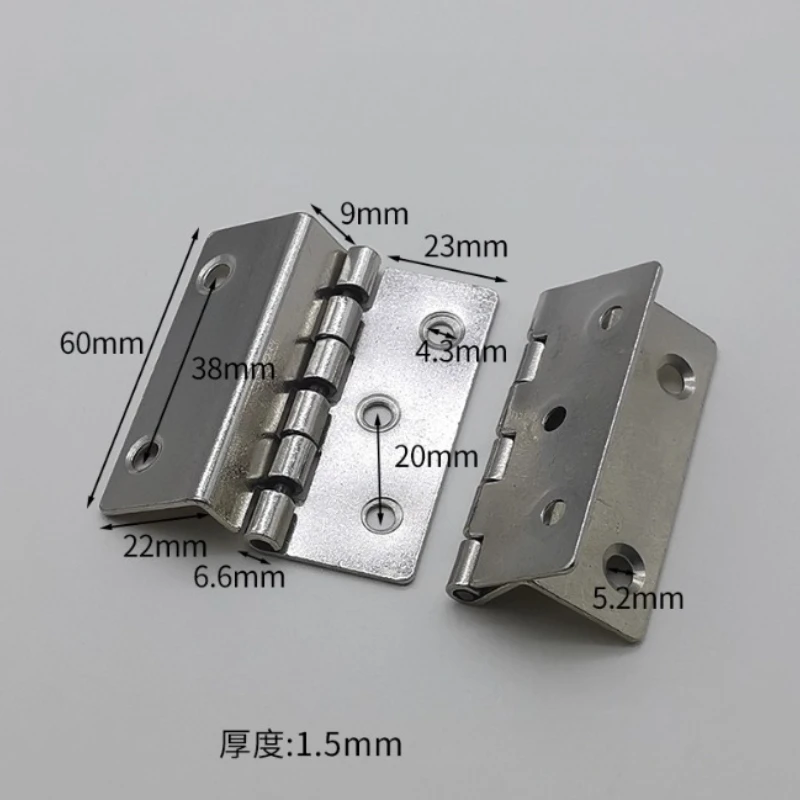 Furniture And Hardware - บานพับตู้โลหะสีเงิน 4 ชิ้น บานพับกล่องไม้แบบพับได้ 3 ชิ้น
