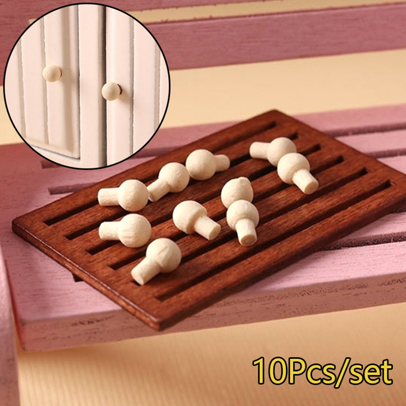 Furniture Hardware In China - 10 ชิ้น 1:12 Dollhouse Miniature ประตูมือจับลิ้นชักดึงหน้าต่างจับเฟอร์นิเจอร์ฮาร์ดแวร์ชุด
