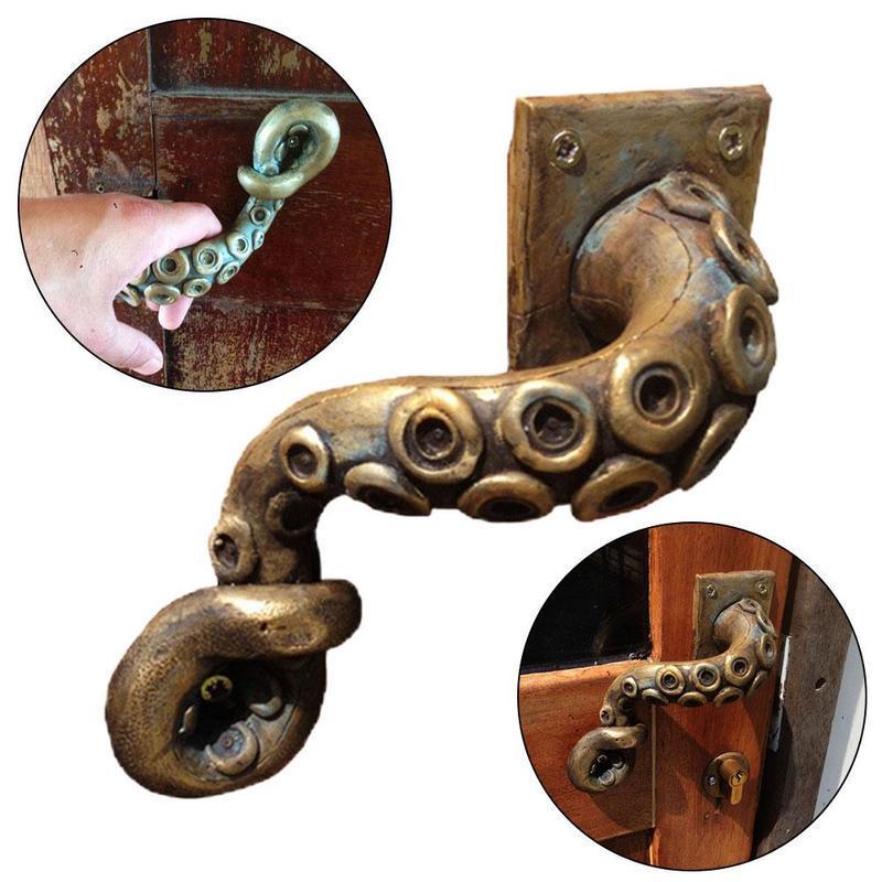 Furniture Hardware Suppliers - Vintage Octopus ลูกบิดประตูสัตว์สไตล์กลางแจ้ง Hook เฟอร์นิเจอร์ลิ้นชักบาร์ดึงฮาร์ดแวร์โบราณตู้ Shake
