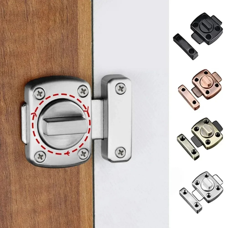 Furniture Hardware Fitting - สลักประตูโลหะหล่อป้องกันการโจรกรรม | หัวเข็มขัดล็อคมุมขวา-ห้องน้ํา/ประตูบานเลื่อน/ห้องน้ํา | Heavy Duty