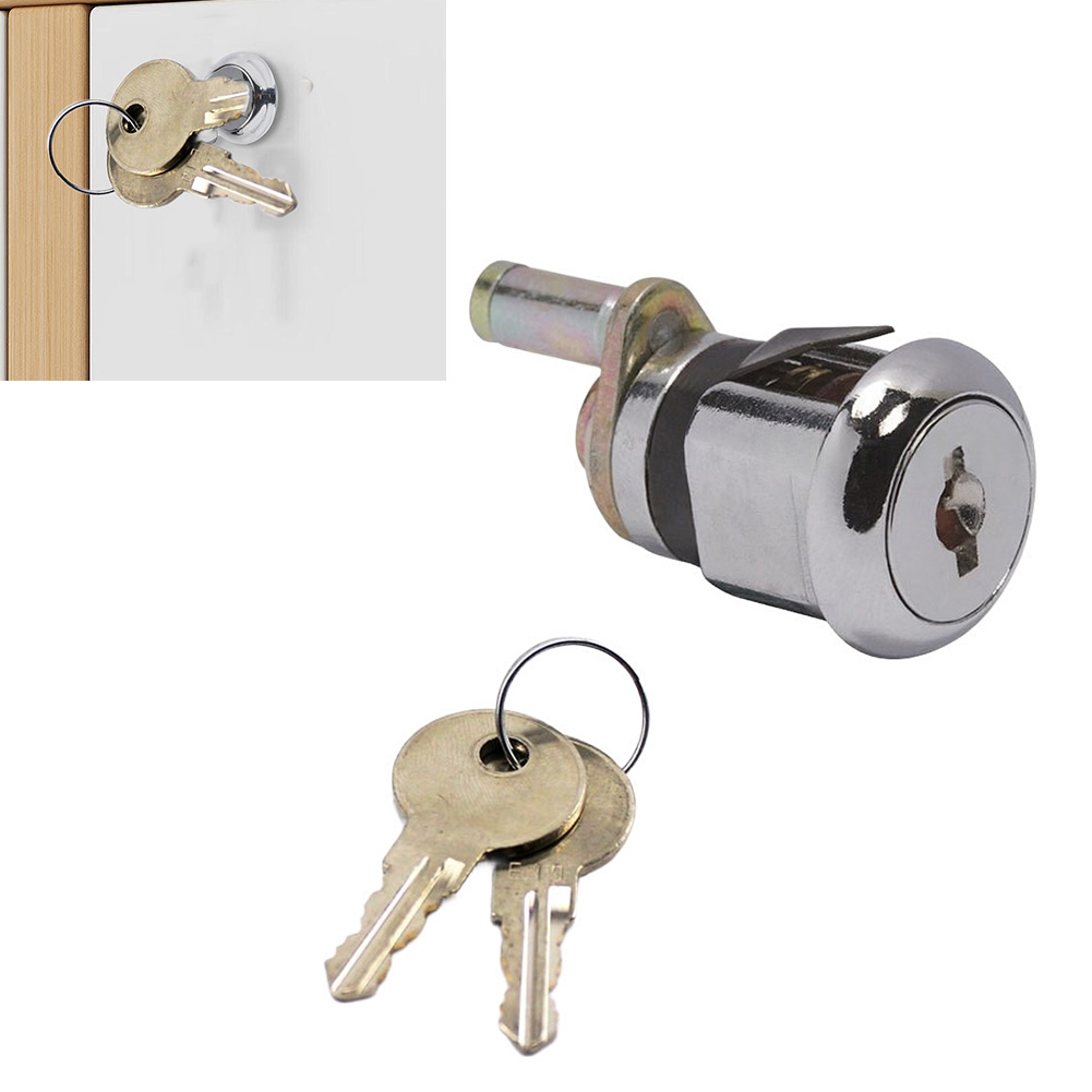 Office Furniture Hardware - ตัวล็อคเฟอร์นิเจอร์แบบสามชั้น ผลิตจากโลหะผสมสังกะสี พร้อมก้านล็อคประตู สำหรับตู้เก็บเอกสาร กลไกความปลอดภัย อุปกรณ์จัดเก็บสำนักงาน