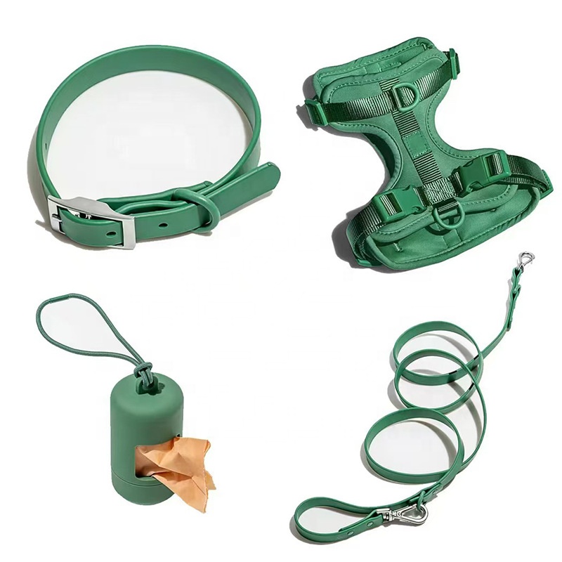 Furniture Hardware Logo - ชุดสายจูงสุนัขแบบไม่รัดคอ พร้อมปลอกคอและสายจูง ทำจาก PVC นีโอพรีน ดีไซน์หรูหรา