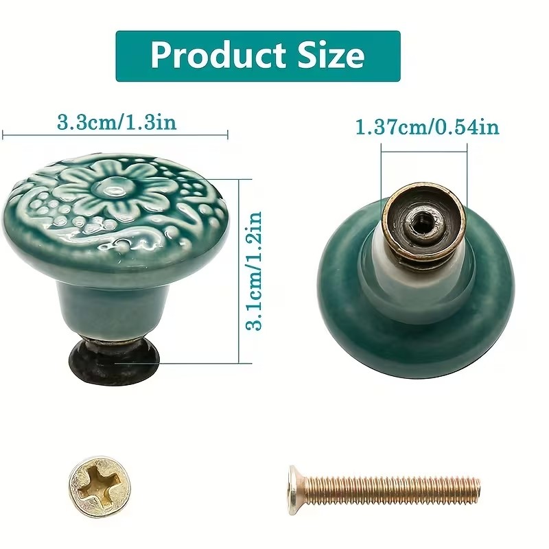 ลูกบิดตู้เซรามิก 12 ชิ้น, ลายด - Furniture Hardware Suppliers บทวิจารณ์และราคา