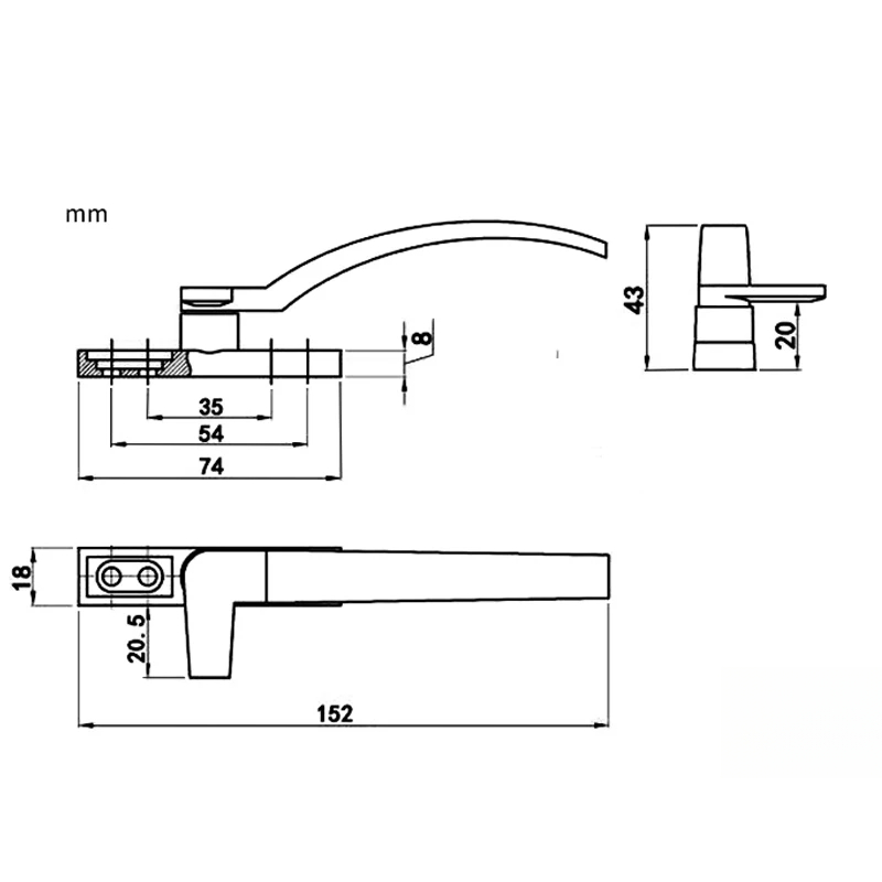 ซ้ายขวามือสีขาวเปลี่ยนหน้าต่าง - Furniture Hardware Fitting บทวิจารณ์และราคา